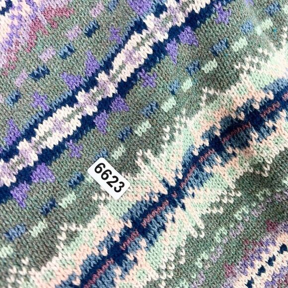 Chaps Sweater Vest Women Medium Button Up Fair Isle Grant Grandma Cozy Canincore - Picture 10 of 10